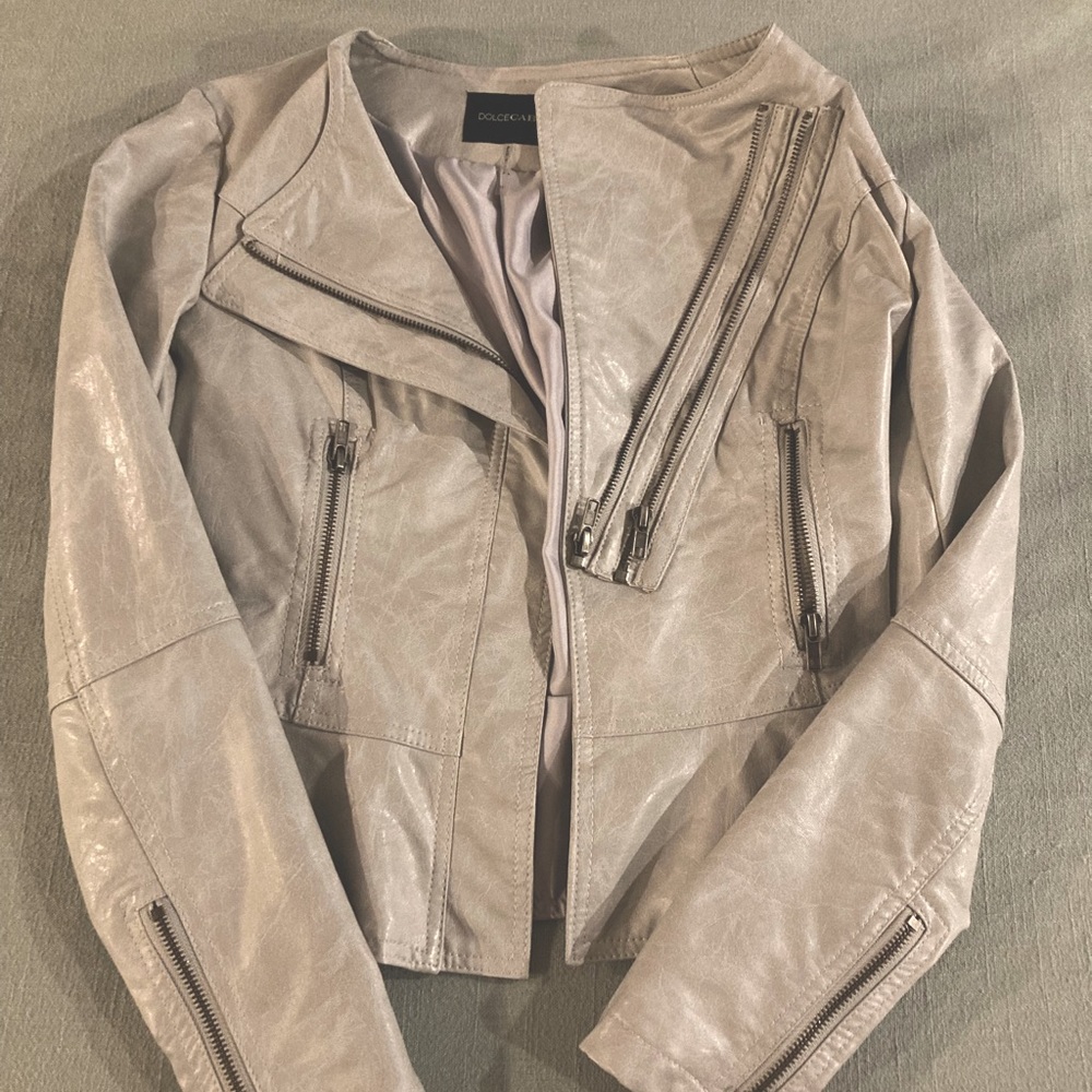 Dolce Cabo cropped leather jacket